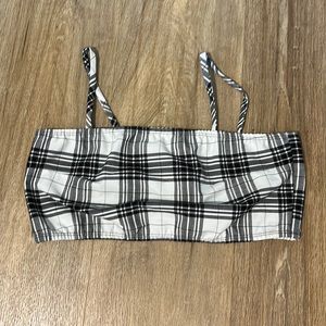 🟤🟤Plaid crop top